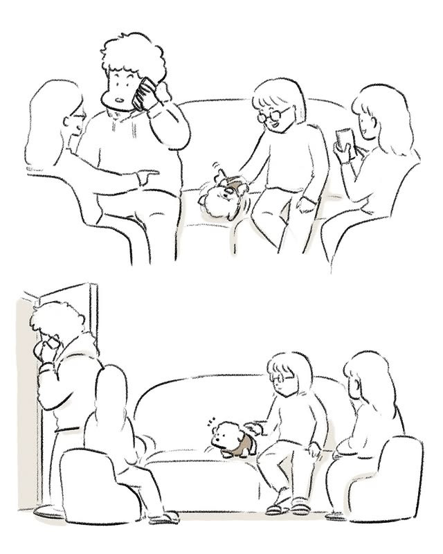 아빠 있을 때만 까부는 댕댕이 | 인스티즈