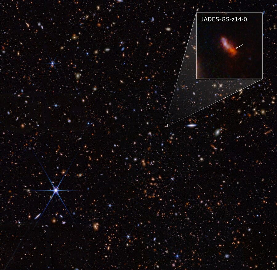 제임스웹 망원경, 관측 사상 가장 오래된 은하 발견.jpg