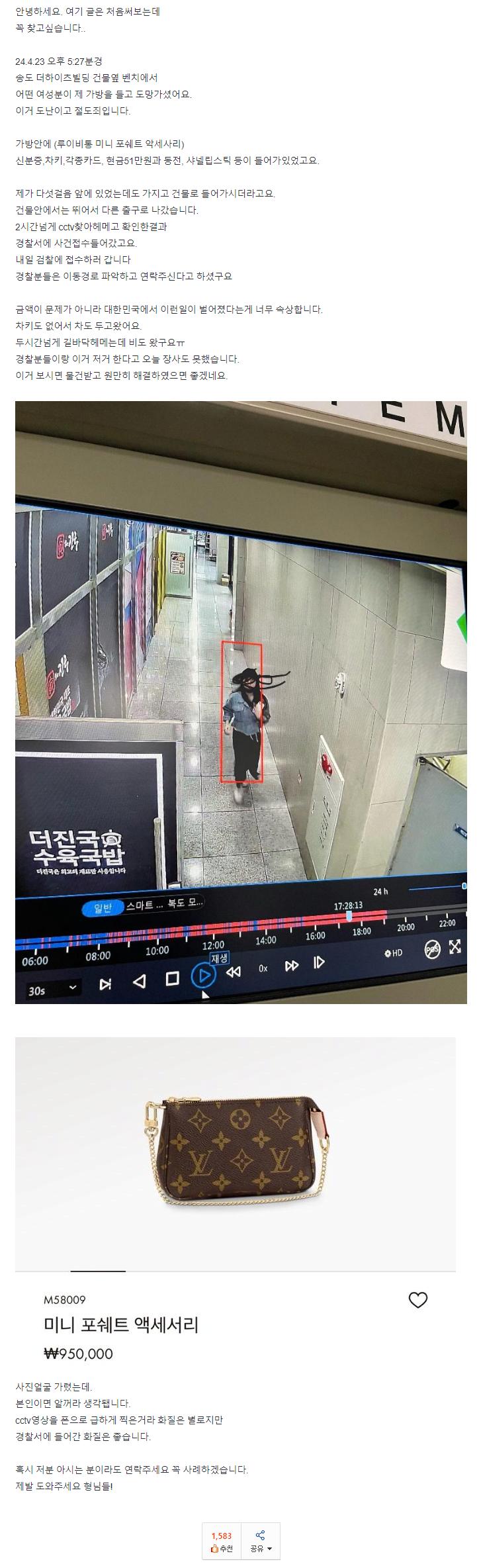 송도에서 남의 가방 훔치다 CCTV 정확히 찍힌 여성.png.jpg